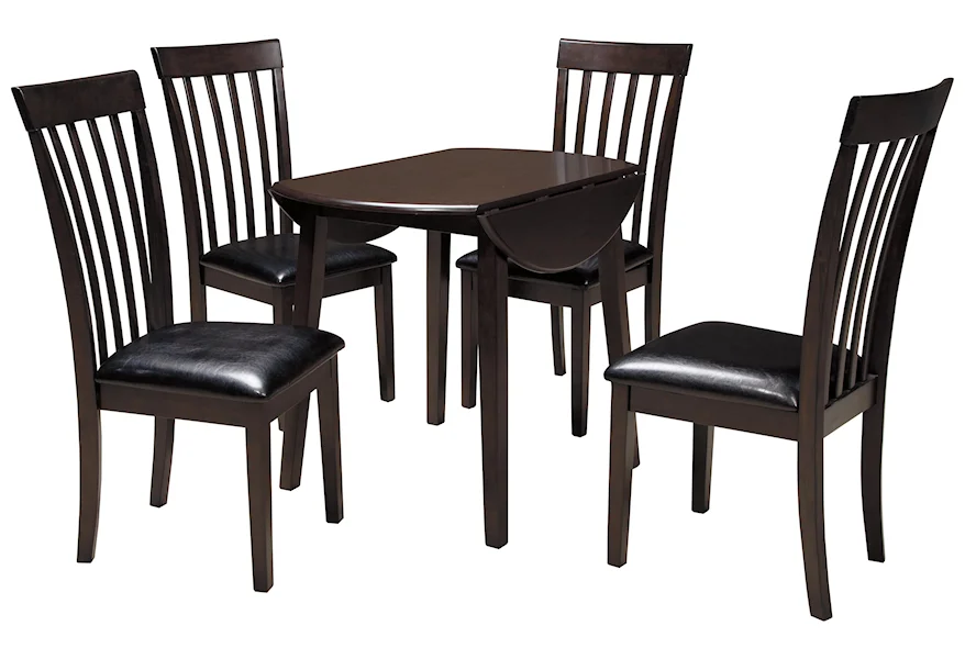 Hammis 5-Piece Round Drop Leaf Table Set by Signature Design by Ashley Furniture at Sam's Appliance & Furniture