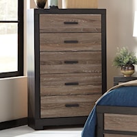 Rustic Two-Tone 5-Drawer Chest