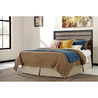 Rustic Queen/Full Panel Headboard with Two-Tone Plank Look