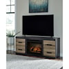 Signature Design by Ashley Harlinton Large TV Stand w/ Fireplace Insert