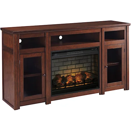 Extra Large TV Stand with Fireplace Insert
