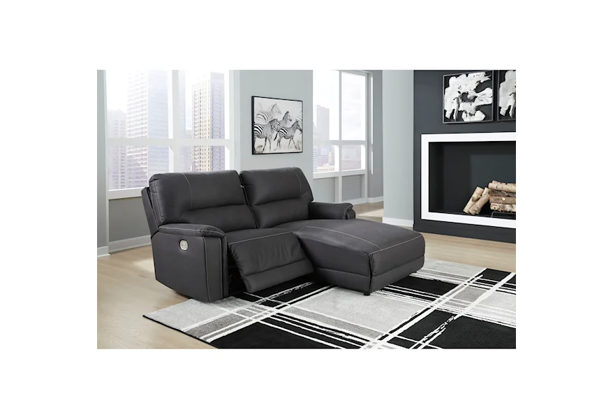 Henefer Power Reclining Sectional by Signature Design by Ashley at Sparks HomeStore