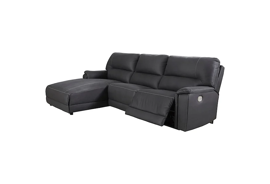 Henefer Power Reclining Sectional with Chaise by Signature Design by Ashley Furniture at Sam's Appliance & Furniture