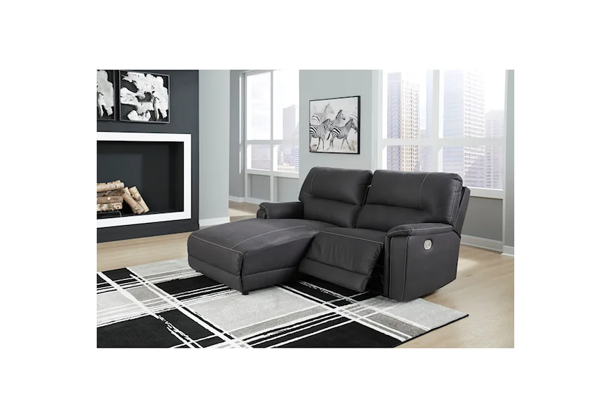 Henefer Power Reclining Sectional by Signature Design by Ashley at Dream Home Interiors