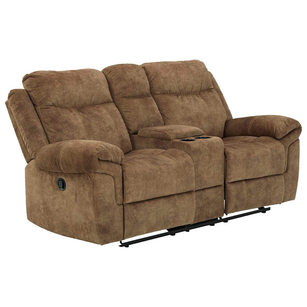 Signature Design Huddle-Up Double Reclining Loveseat w/ Console
