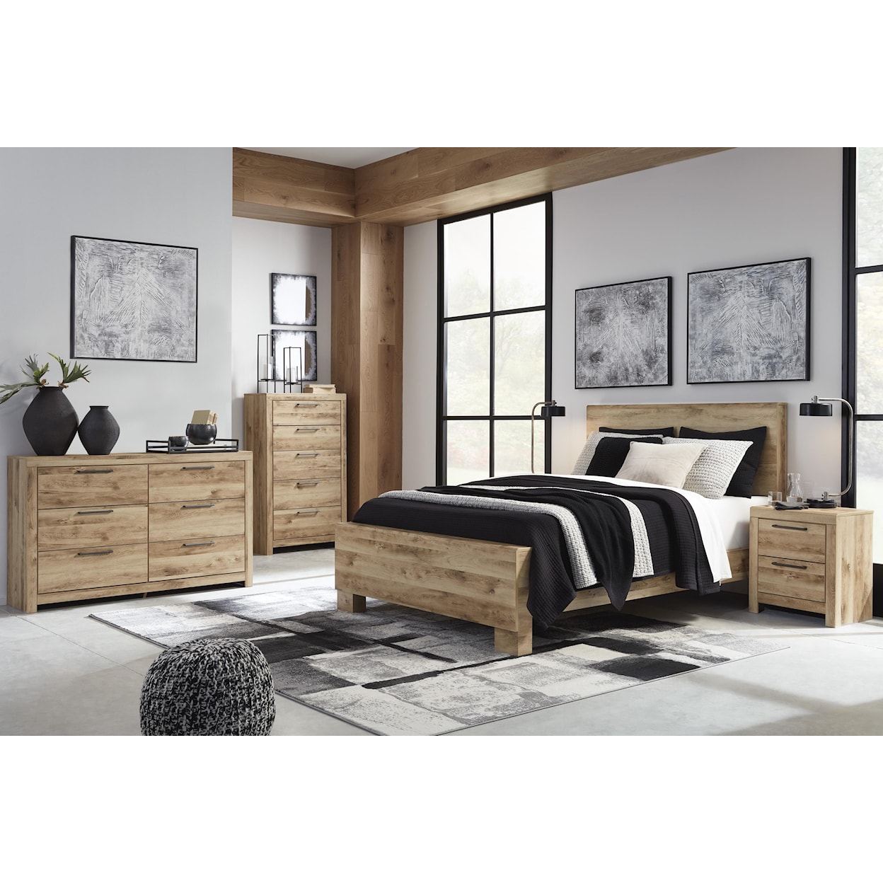 Signature Design by Ashley Hyanna 5 Piece King Panel Bedroom Set
