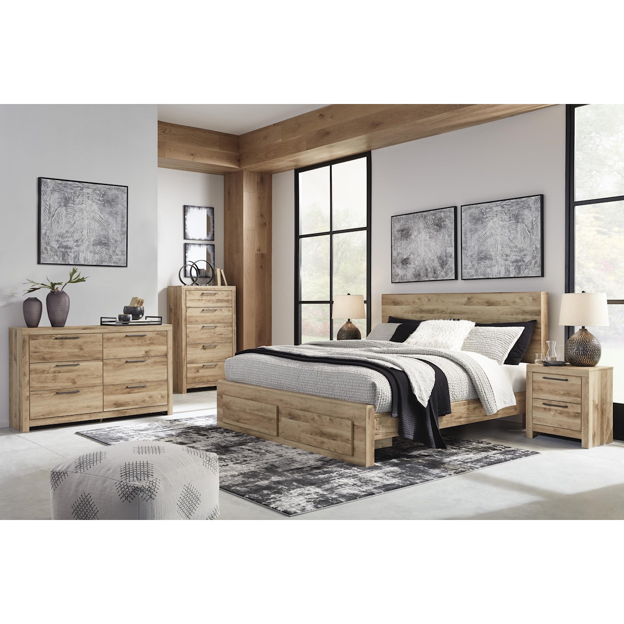 Signature Design by Ashley Hyanna 6 Piece King Storage Bedroom Set