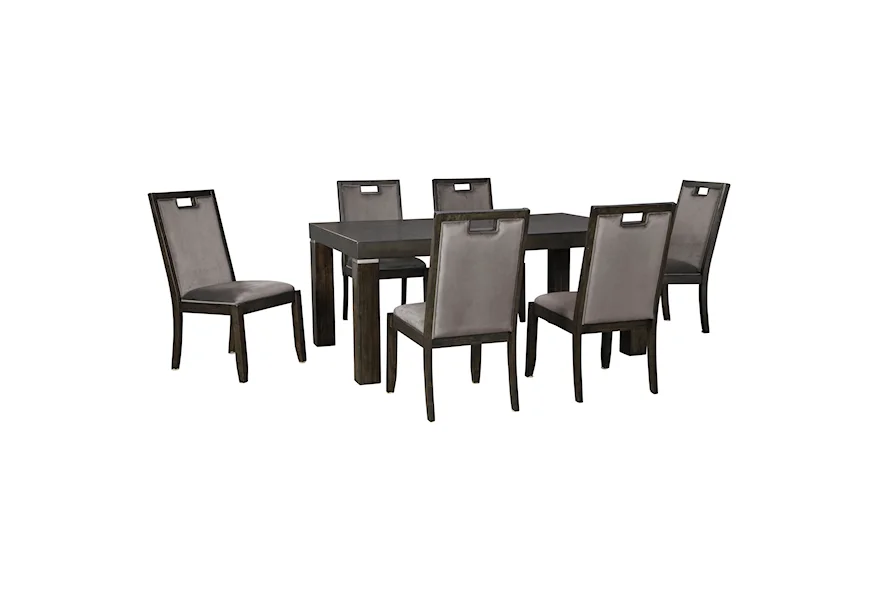 Hyndell 7-Piece Rectangular Dining Table Set by Signature Design by Ashley Furniture at Sam's Appliance & Furniture