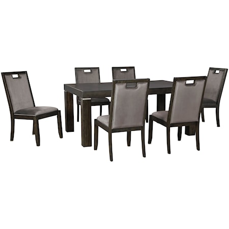7-Piece Rectangular Dining Table Set