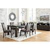 Ashley Furniture Signature Design Hyndell 7-Piece Rectangular Dining Table Set