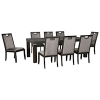 9-Piece Rectangular Dining Table Set