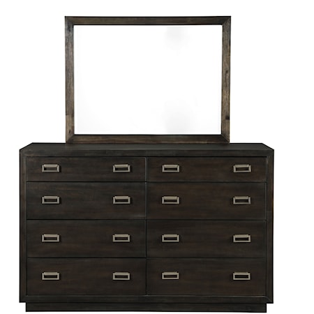 Dresser and Mirror Set