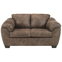 Casual Contemporary Loveseat with Pillow Arms