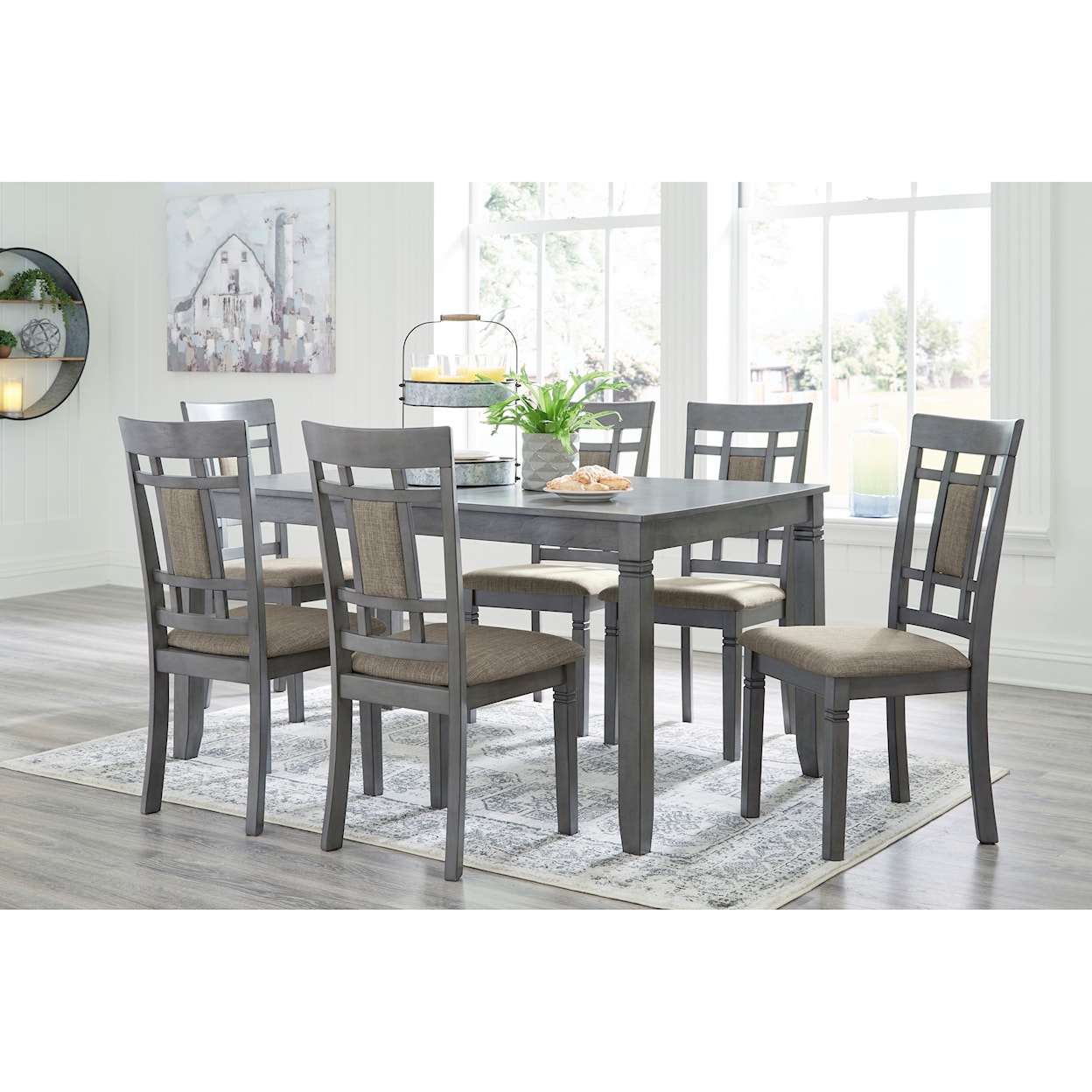 Signature Design Jayemyer 7-Piece Dining Table and Chairs Set