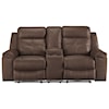 Signature Design Jesolo Double Reclining Loveseat with Console