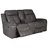 Signature Design by Ashley Furniture Jesolo Double Reclining Loveseat with Console