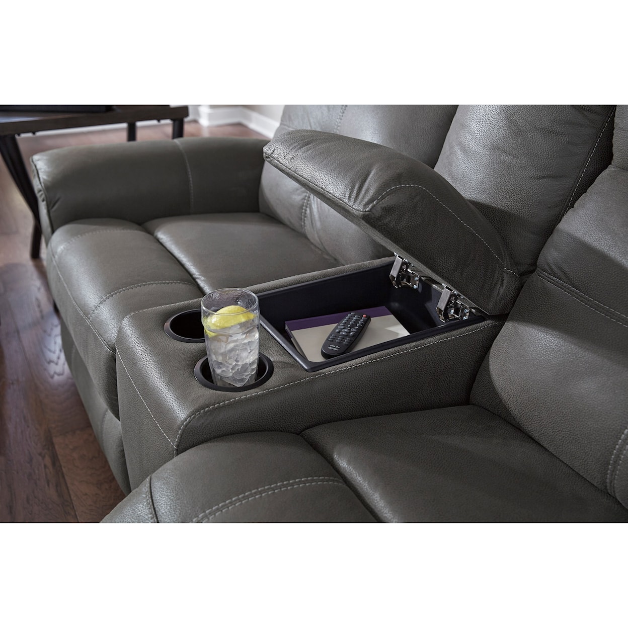 Benchcraft Jesolo Double Reclining Loveseat with Console