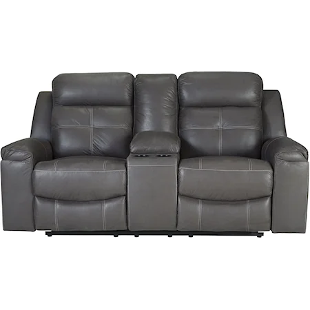 Double Reclining Loveseat with Console