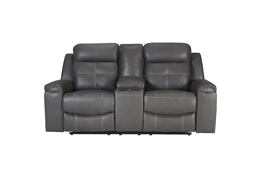 Jesolo Double Reclining Loveseat with Console by Signature Design by Ashley at Royal Furniture