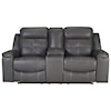 Signature Design by Ashley Jesolo Double Reclining Loveseat with Console