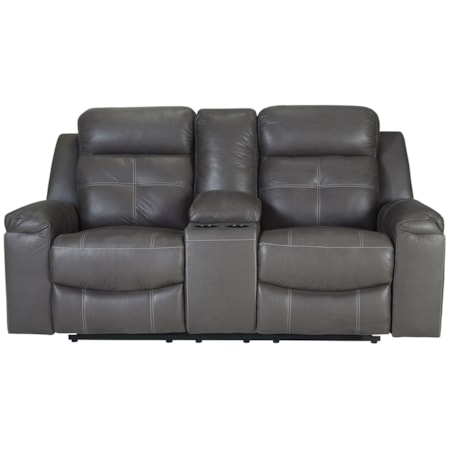 Double Reclining Loveseat with Console