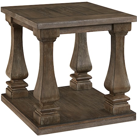 Transitional Rectangular End Table