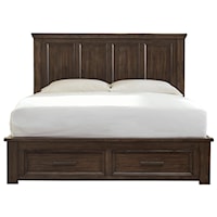 King Panel Bed with Storage