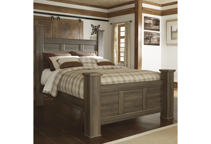 Juararo Queen Poster Bed by Signature Design by Ashley at VanDrie Home Furnishings