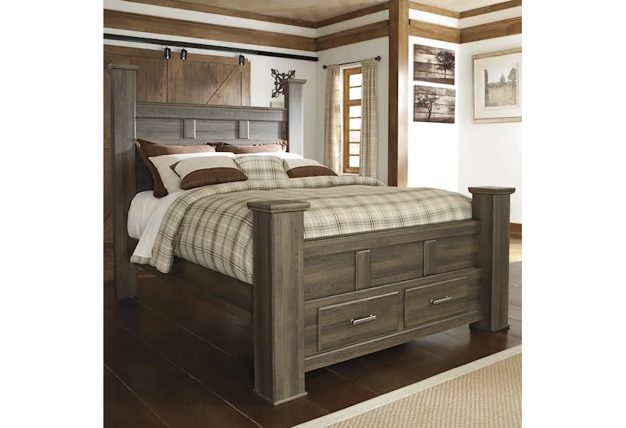 Juararo Queen Poster Storage Bed by Signature Design by Ashley at Sparks HomeStore