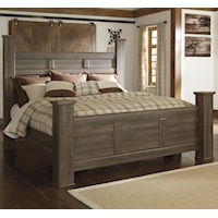 Transitional California King Poster Bed