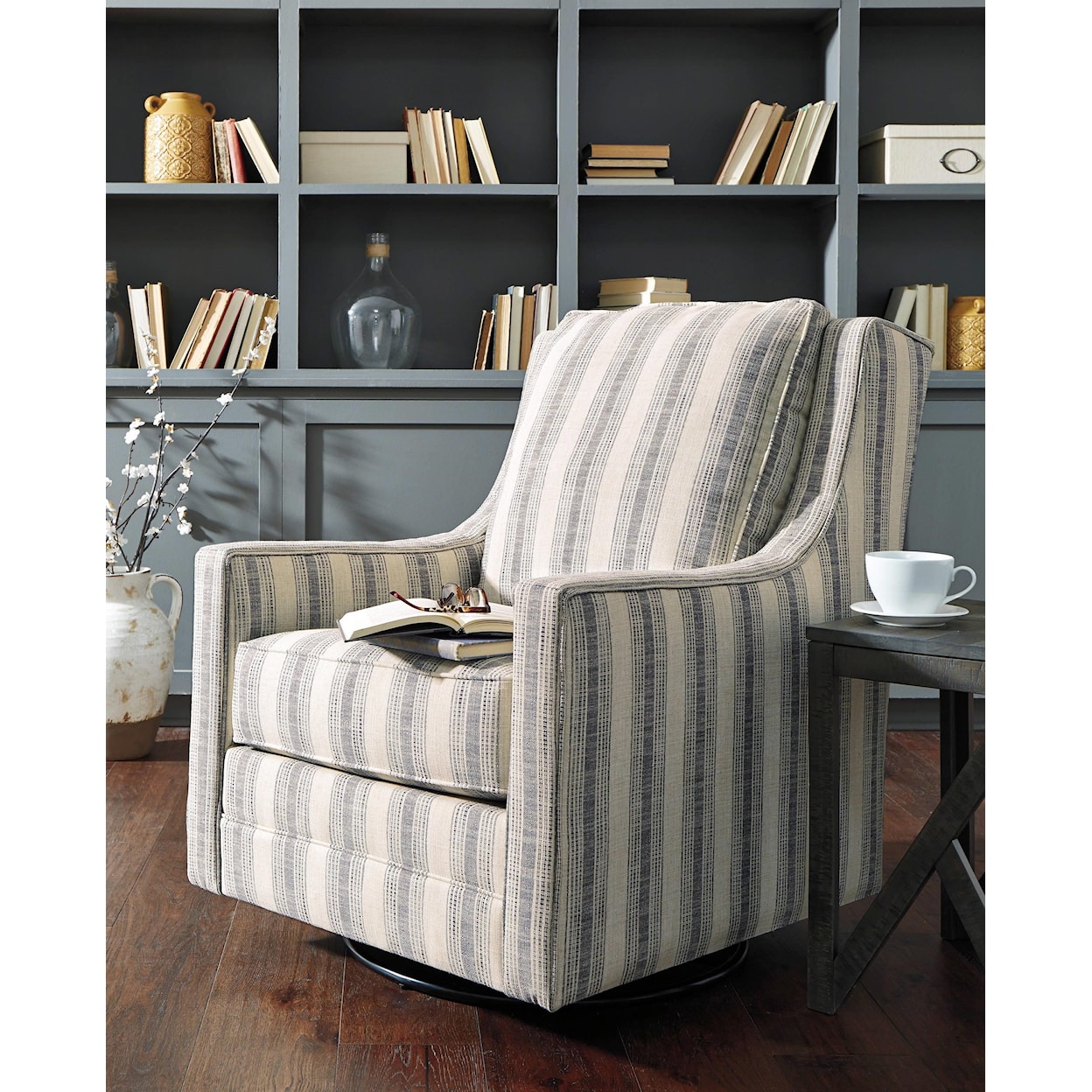 Signature Design by Ashley Kambry Swivel Glider Accent Chair