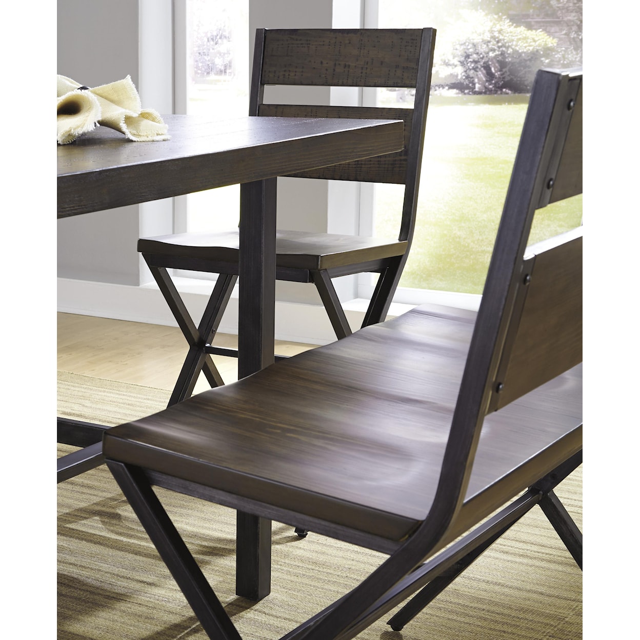 Signature Design by Ashley Furniture Kavara 6-Piece Counter Table & Double Bar Stool Set