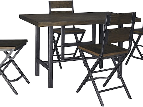5-Piece Counter Table & Bar Stool Set