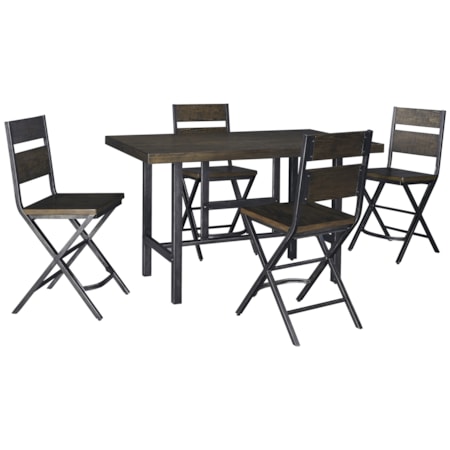 5-Piece Counter Table & Bar Stool Set