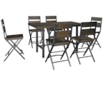 Signature Design by Ashley Kavara 7-Piece Counter Table w/ 6 Bar Stool Set