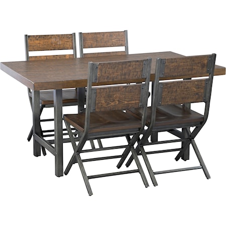 5-Piece Rectangular Dining Table Set