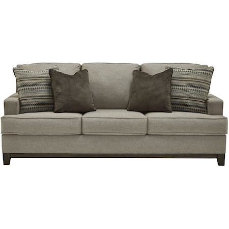 Contemporary Sofa with Exposed Rail Base