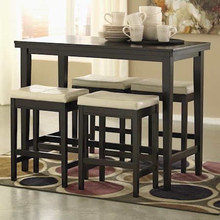 5-Piece Counter Table Set with Stools