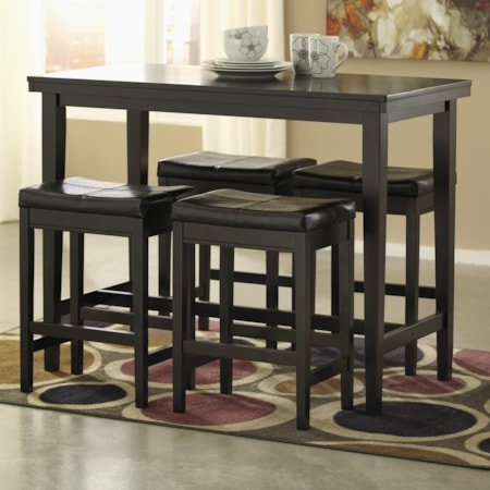 5-Piece Counter Table Set with Stools