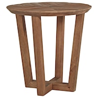 Solid Wood Round End Table