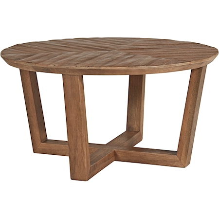 Solid Wood Round Cocktail Table
