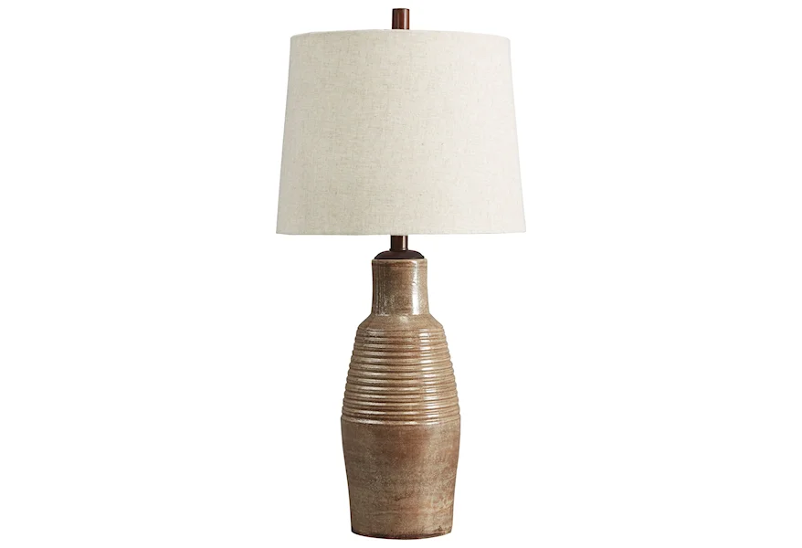 Lamps - Casual Calixto Terracotta Table Lamp by Signature Design by Ashley at Sparks HomeStore