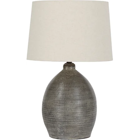Joyelle Gray Terracotta Table Lamp