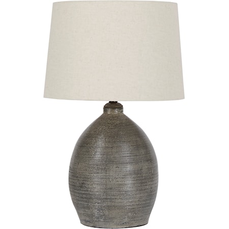 Joyelle Gray Terracotta Table Lamp