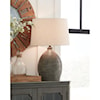 Signature Design by Ashley Lamps - Casual Joyelle Gray Terracotta Table Lamp