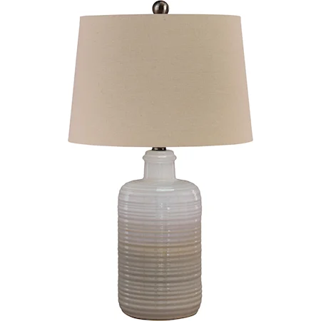 Set of 2 Marnina Taupe Ceramic Table Lamps