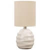 Signature Design by Ashley Lamps - Casual Glennwick White Ceramic Table Lamp