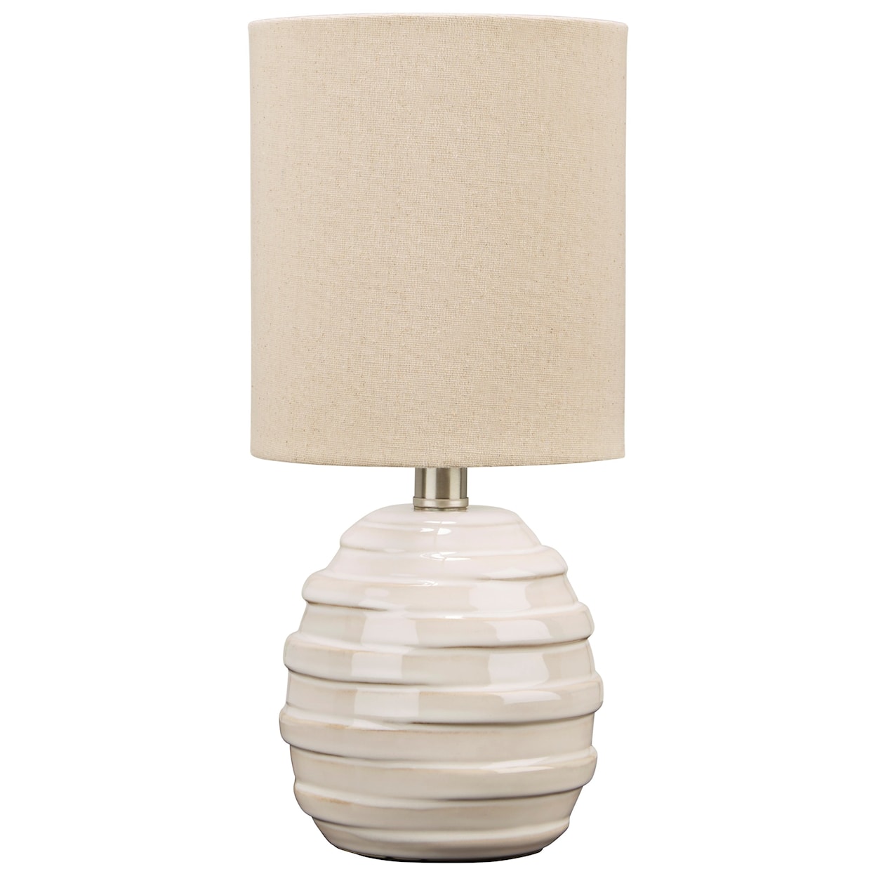 Signature Design Lamps - Casual Glennwick White Ceramic Table Lamp