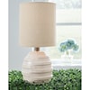 Signature Design Lamps - Casual Glennwick White Ceramic Table Lamp