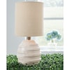 Signature Design by Ashley Lamps - Casual Glennwick White Ceramic Table Lamp